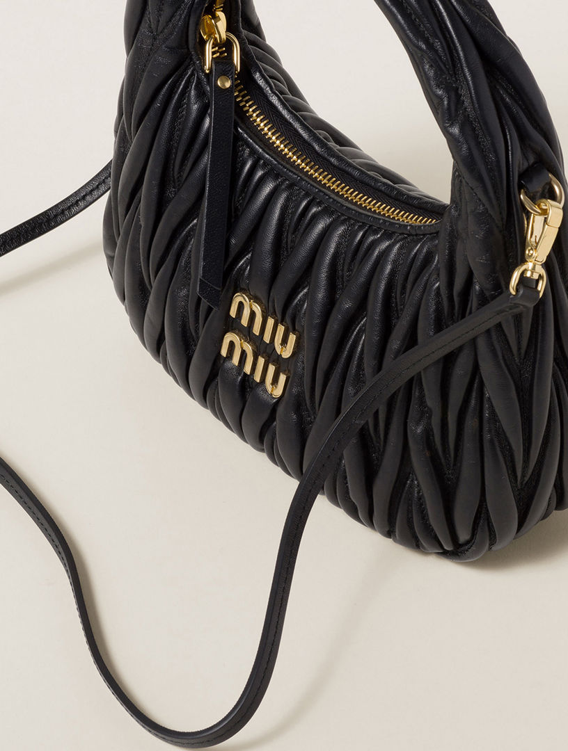 MIU MIU Wander Matelassé Nappa Leather Hobo Bag | Holt Renfrew