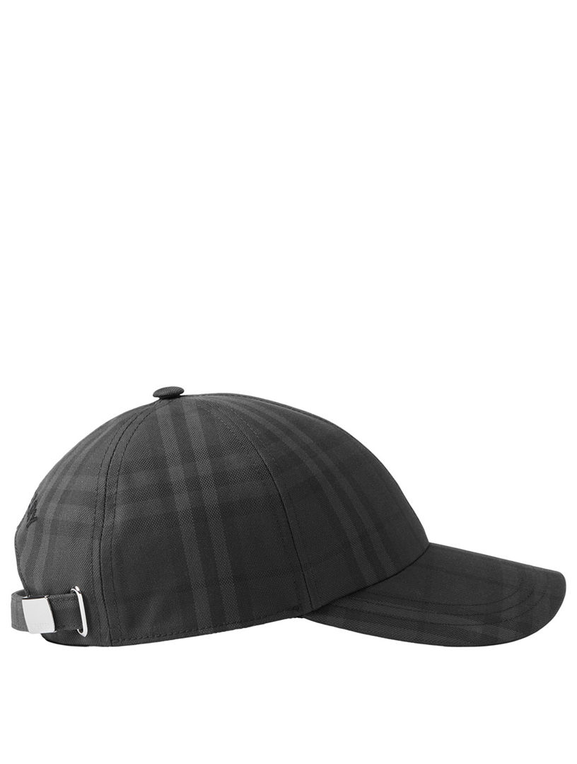 Burberry Leather-trimmed Logo-jacquard Denim Baseball Cap In New