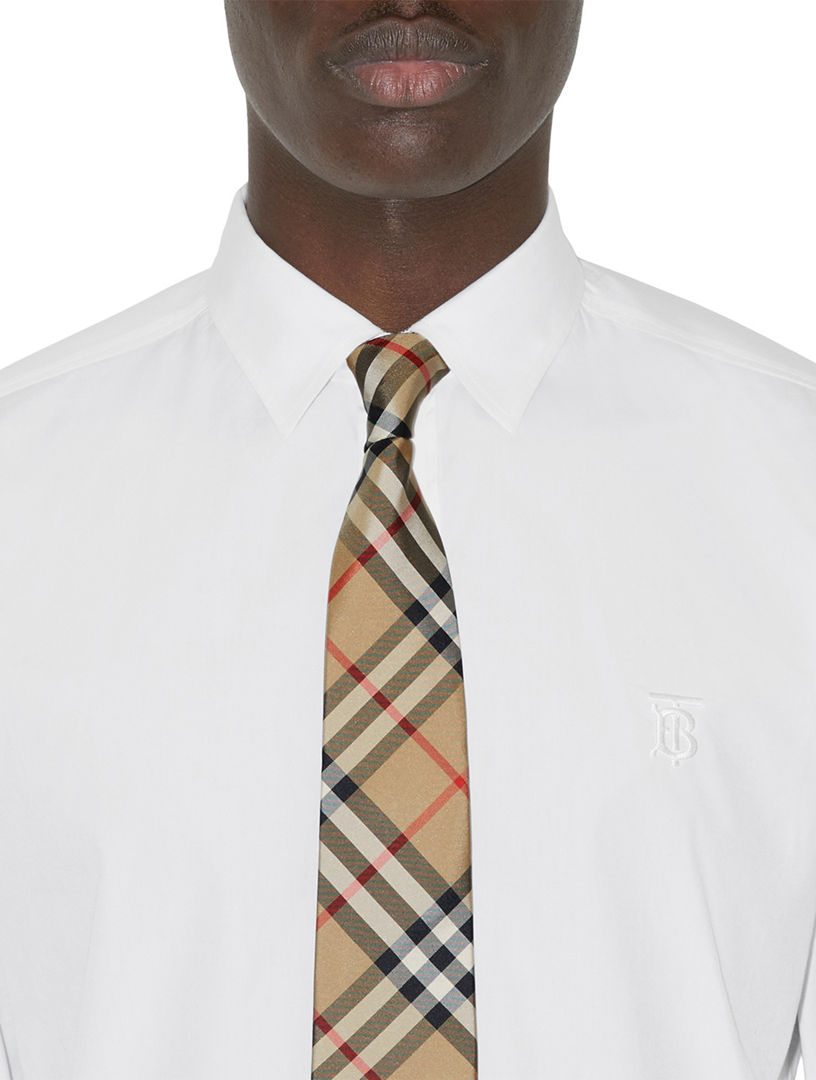 Burberry tie hot sale white