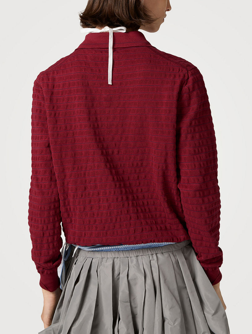 MIU MIU V-neck Cotton Sweater | Holt Renfrew
