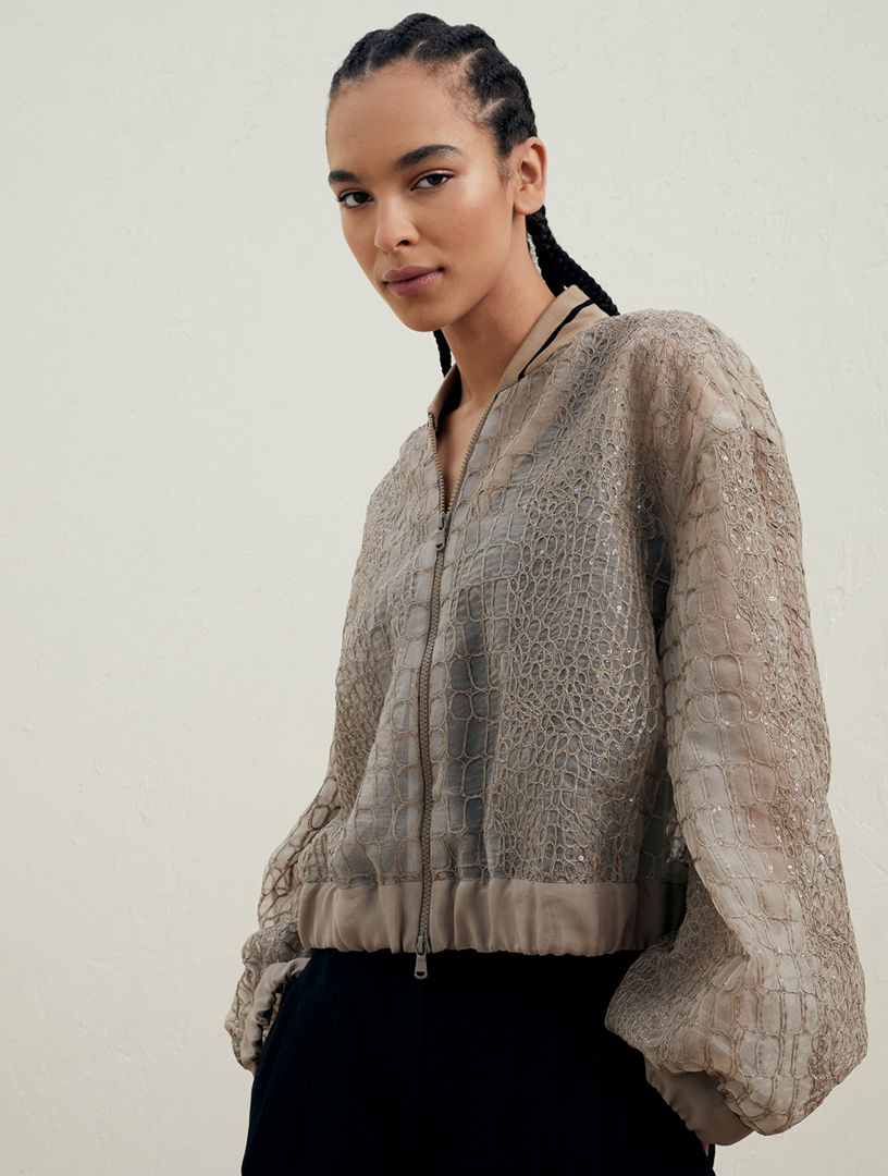 Brunello cucinelli bomber jacket sales