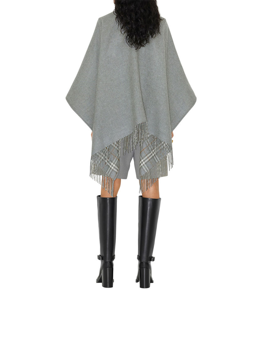 Burberry lattice 2024 cloak poncho sweater