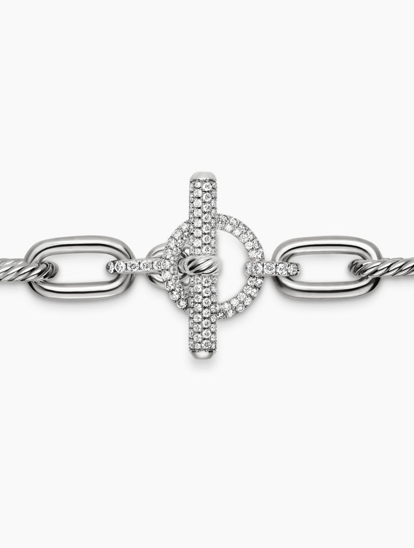 David Yurman Madison Chain Medium Bracelet with 18K Gold - Silver