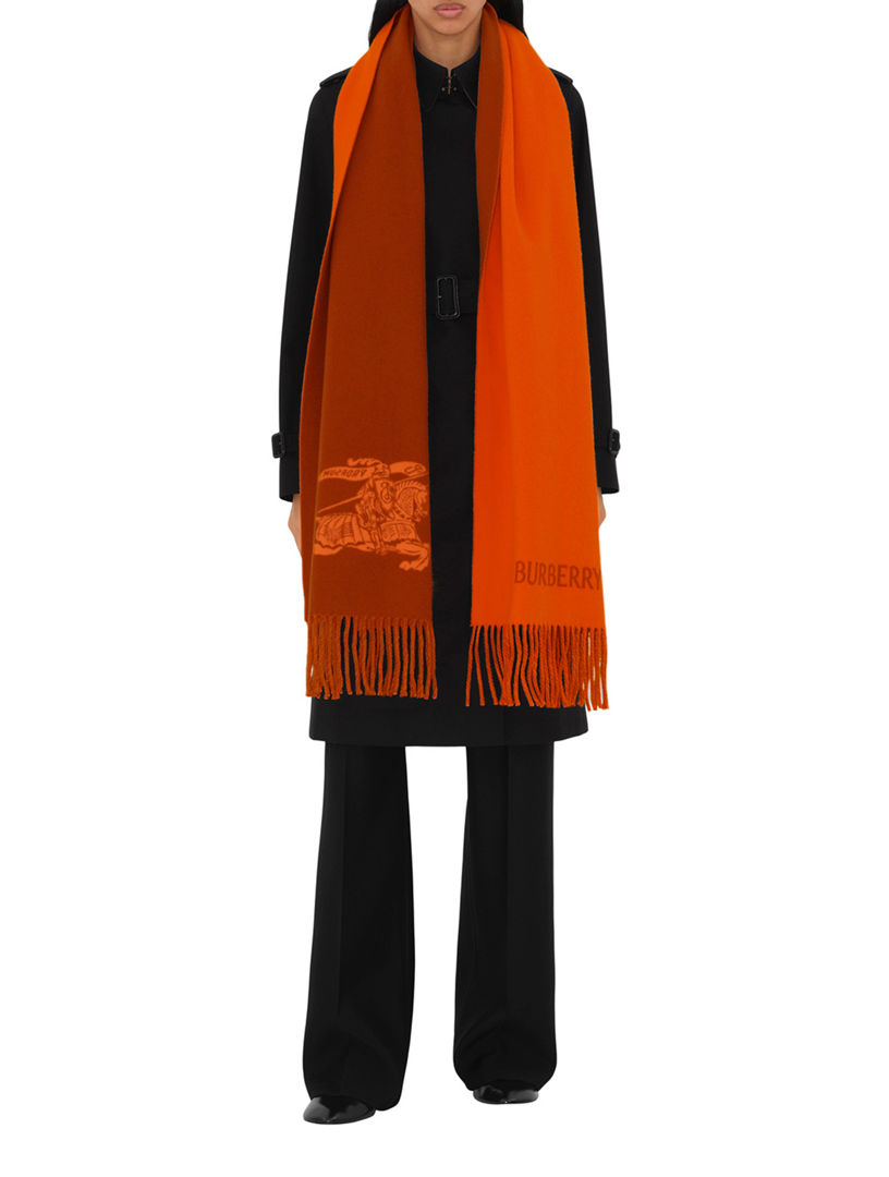 BURBERRY Reversible Ekd Cashmere Scarf | Holt Renfrew
