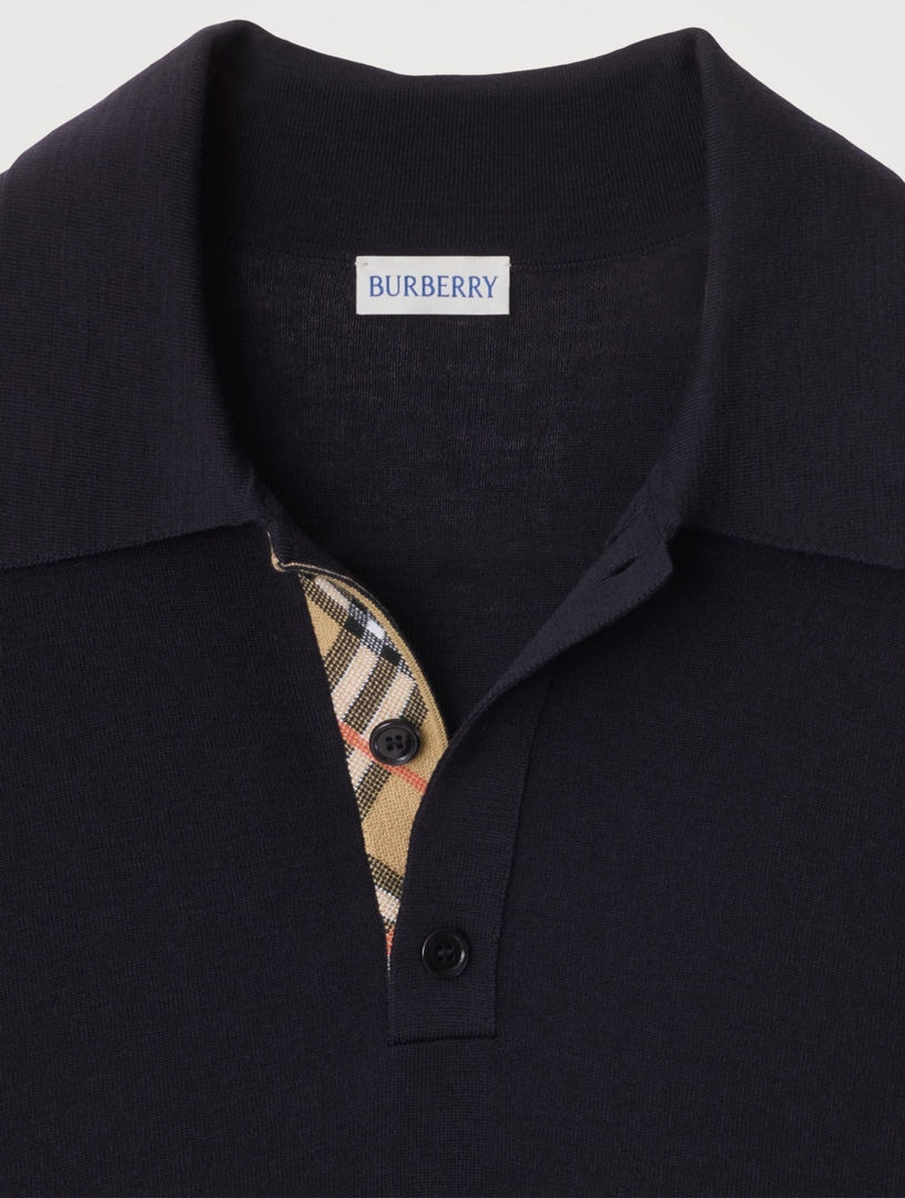 BURBERRY Wool Polo Shirt | Holt Renfrew