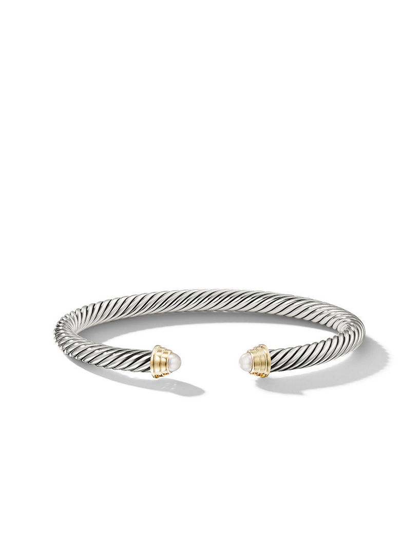 DAVID YURMAN Cable Kids® Bracelet In Sterling Silver With Pearls