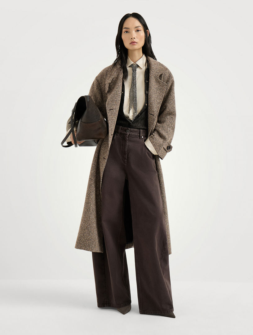 BRUNELLO CUCINELLI Wide Trousers With Monili | Holt Renfrew