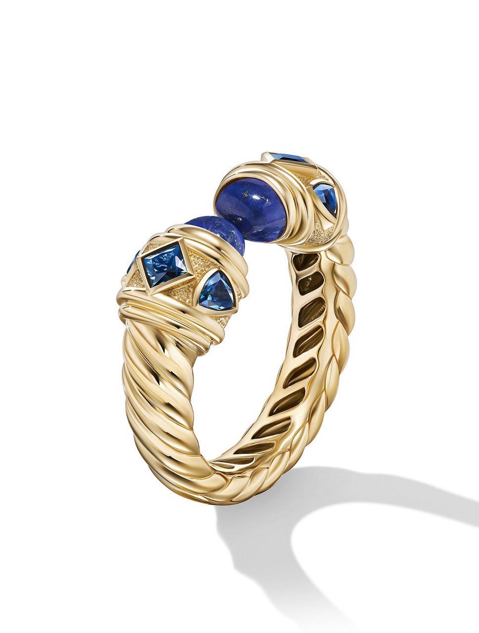 Renaissance® Color Ring 18k Yellow Gold With Lapis And Hampton Blue Topaz
