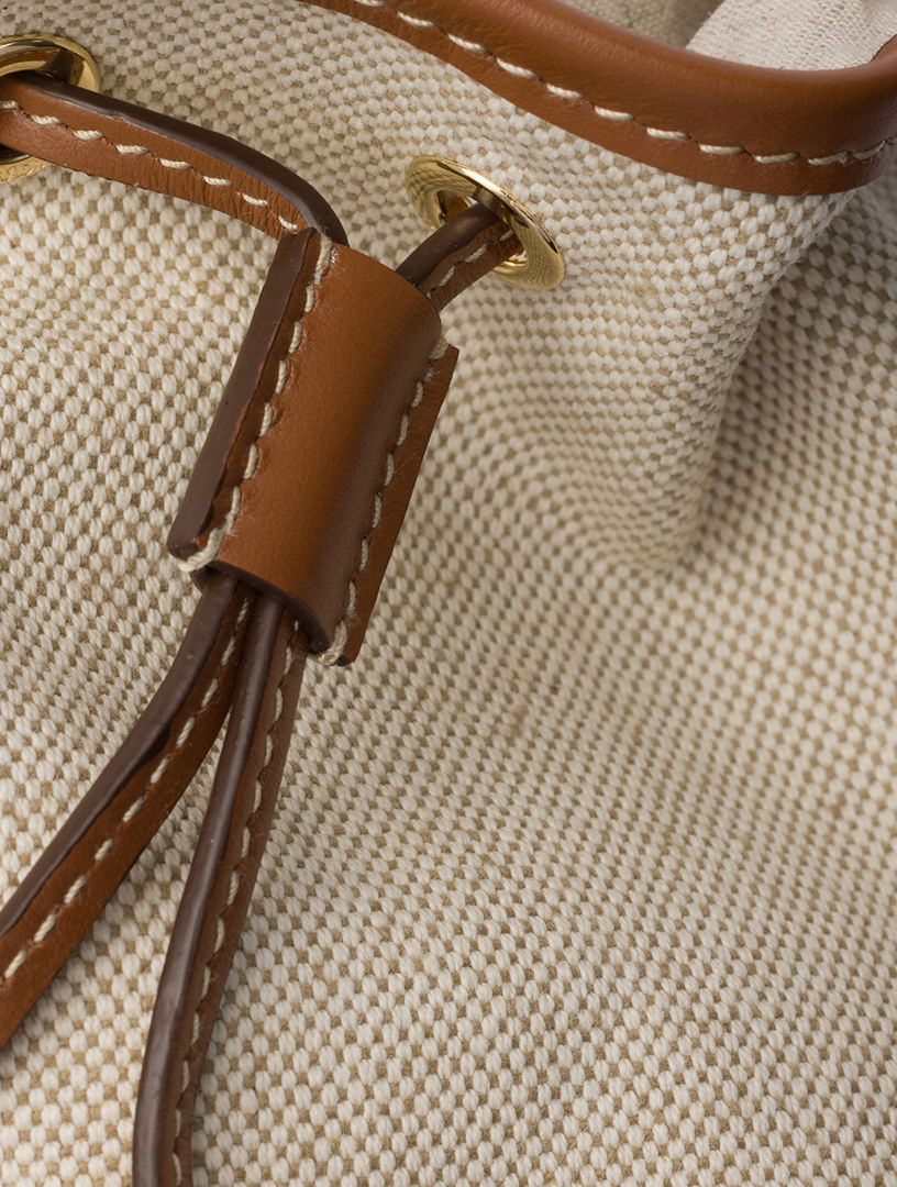 PRADA Canvas And Leather Pouch | Holt Renfrew