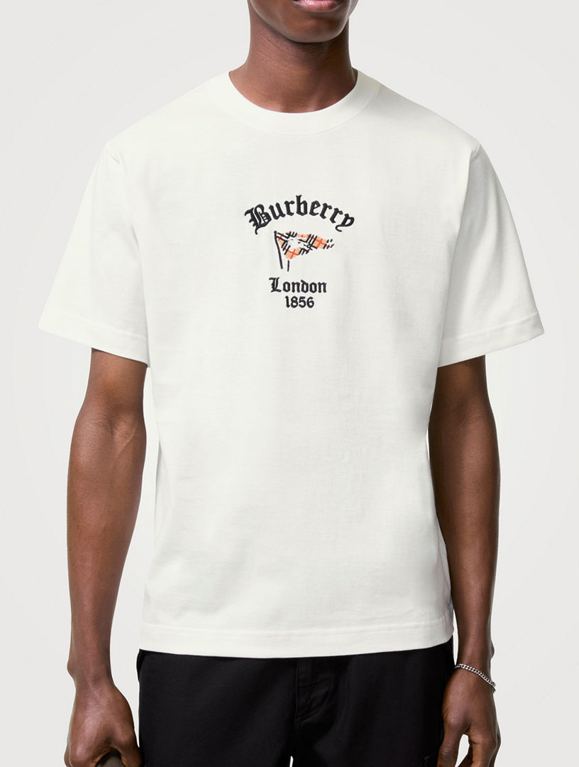 BURBERRY Check Flag Cotton T-shirt | Holt Renfrew
