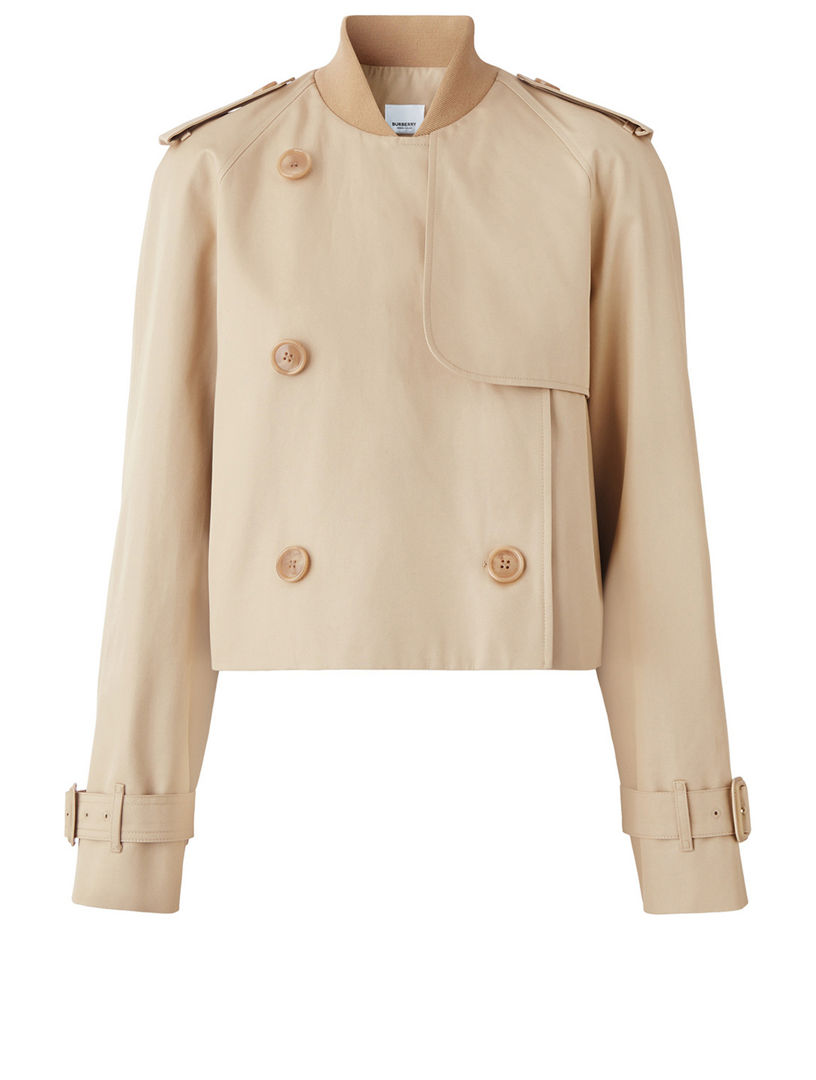 Burberry cropped hot sale trench coat