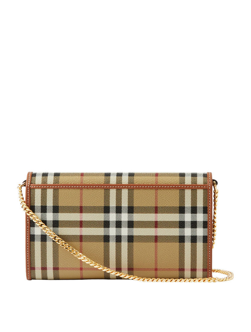 Burberry wallet best sale on strap