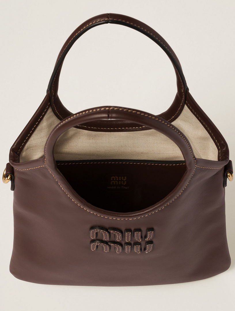 【MiuMiu】IVY leather handbag Mini Miu Miu IVY leather mini handbag for Women - Brown in UAE