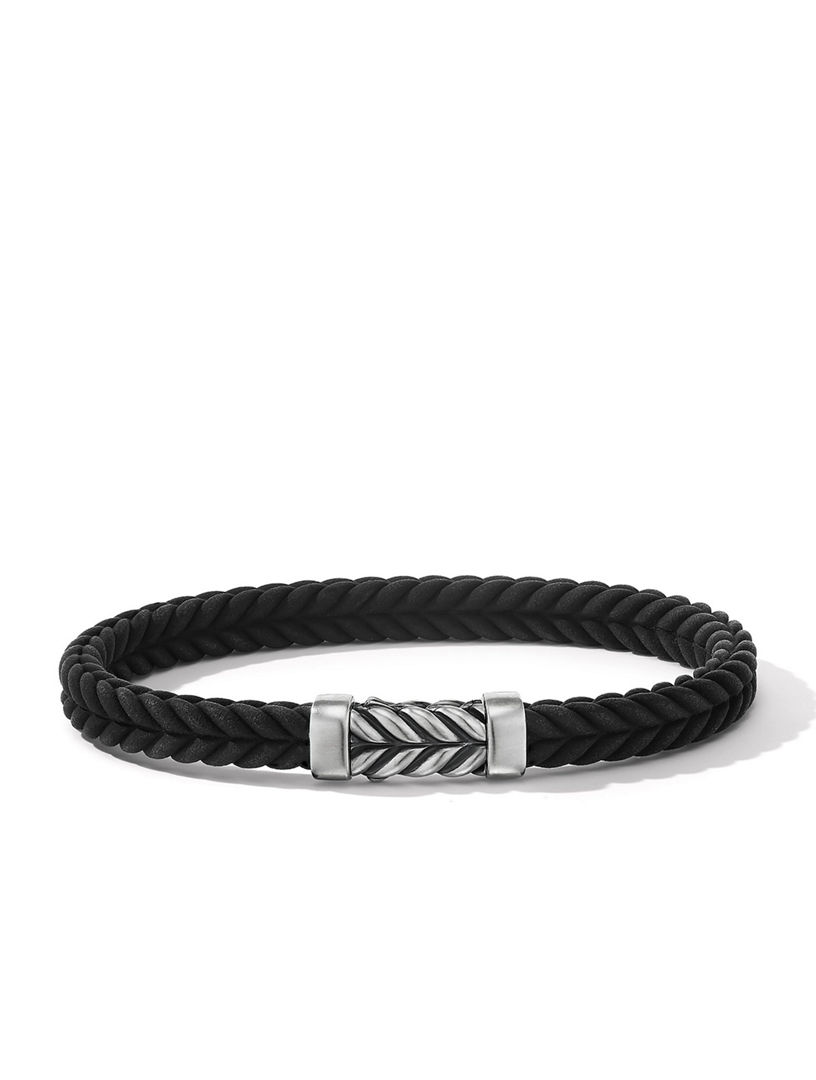 Chevron Black Rubber Bracelet