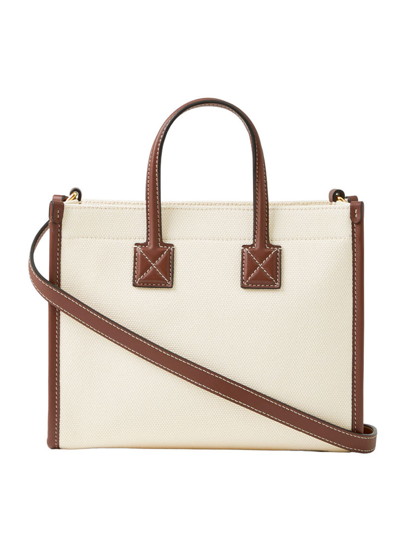 Burberry Mini Freya Monogram Tote Bag - Neutrals