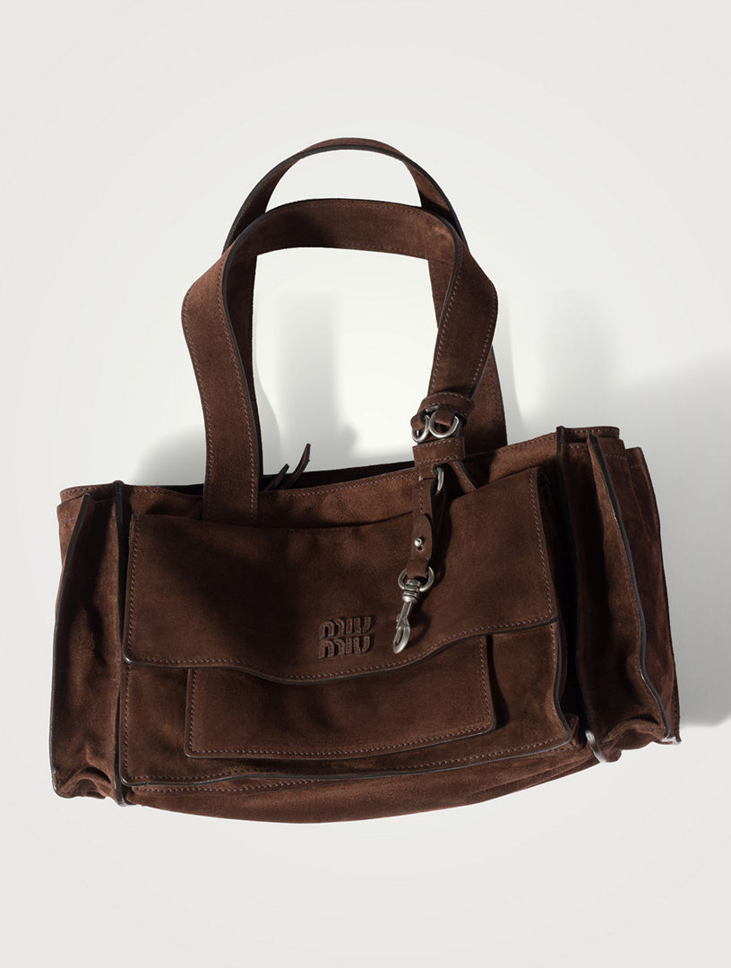 MIU MIU Utilitaire Suede Shopping Bag | Holt Renfrew
