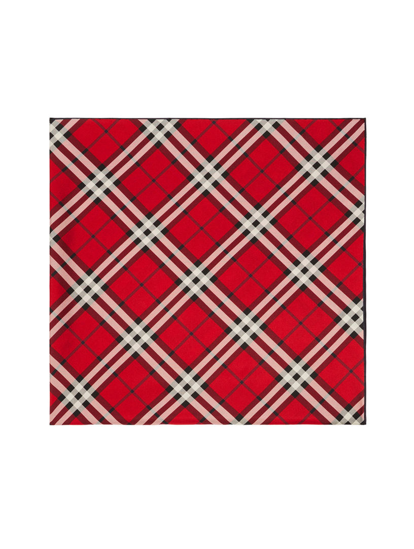 Check Silk Scarf