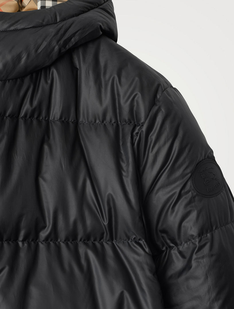 BURBERRY Reversible Check Hooded Puffer Jacket | Holt Renfrew