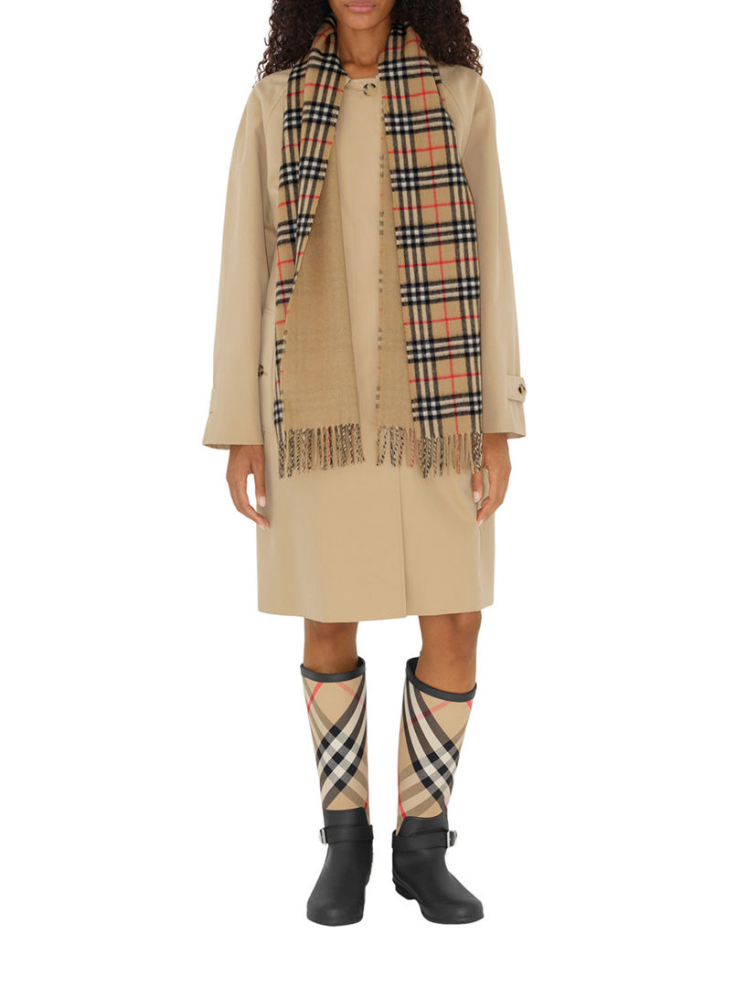 Reversible Check Cashmere Scarf