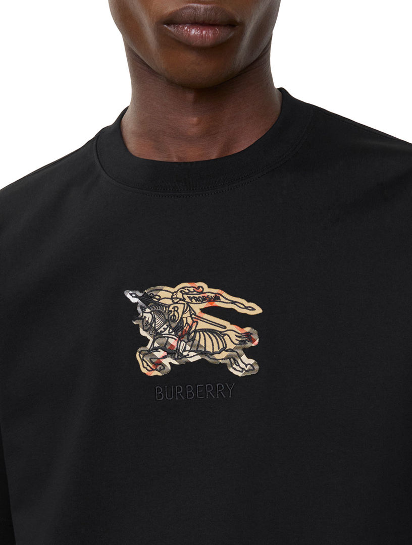 BURBERRY Ekd Check Cotton T-shirt | Holt Renfrew