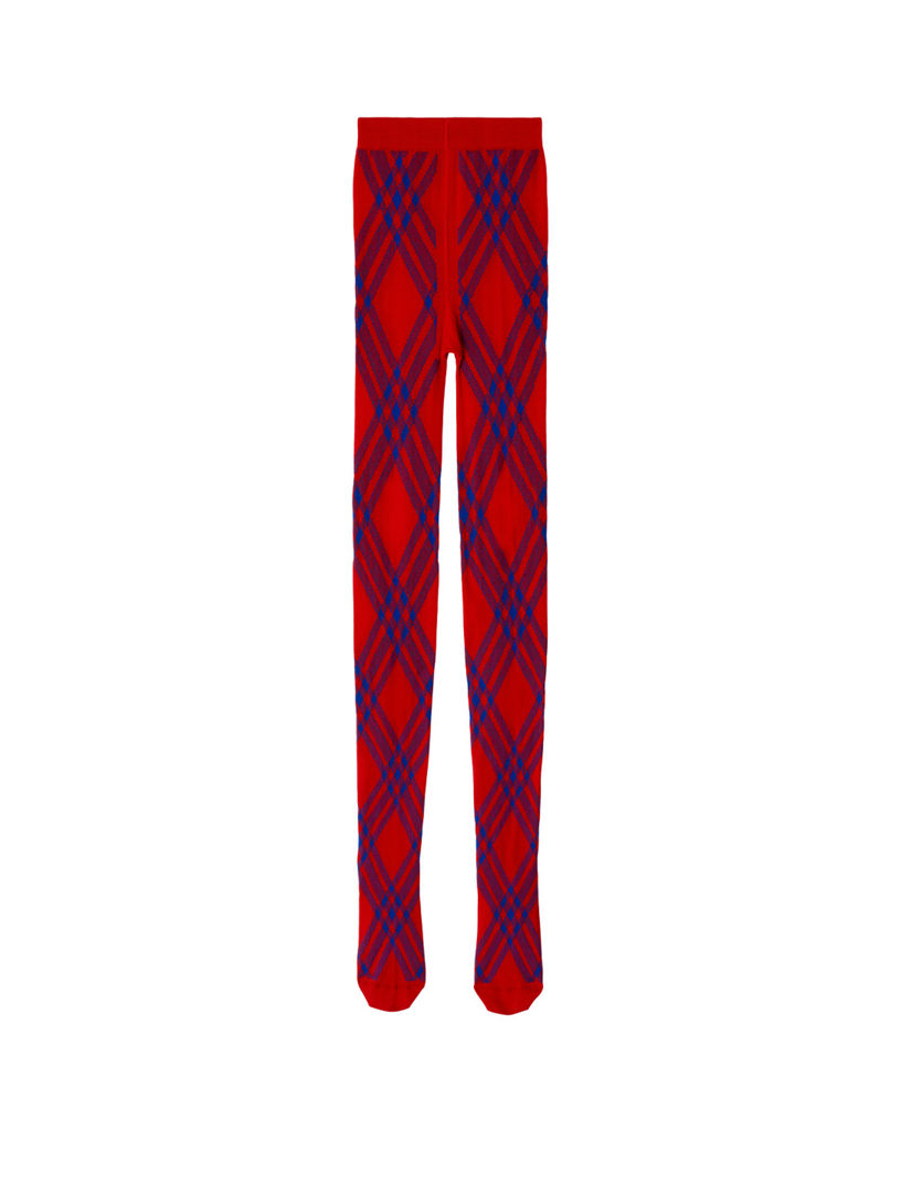 BURBERRY Check Wool Blend Tights | Holt Renfrew