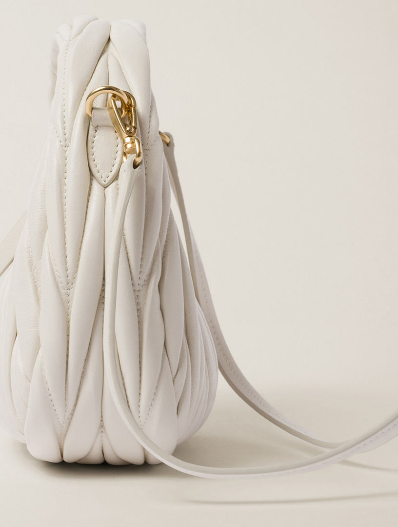MIU MIU Wander Matelassé Nappa Leather Hobo Mini-bag Holt Renfrew