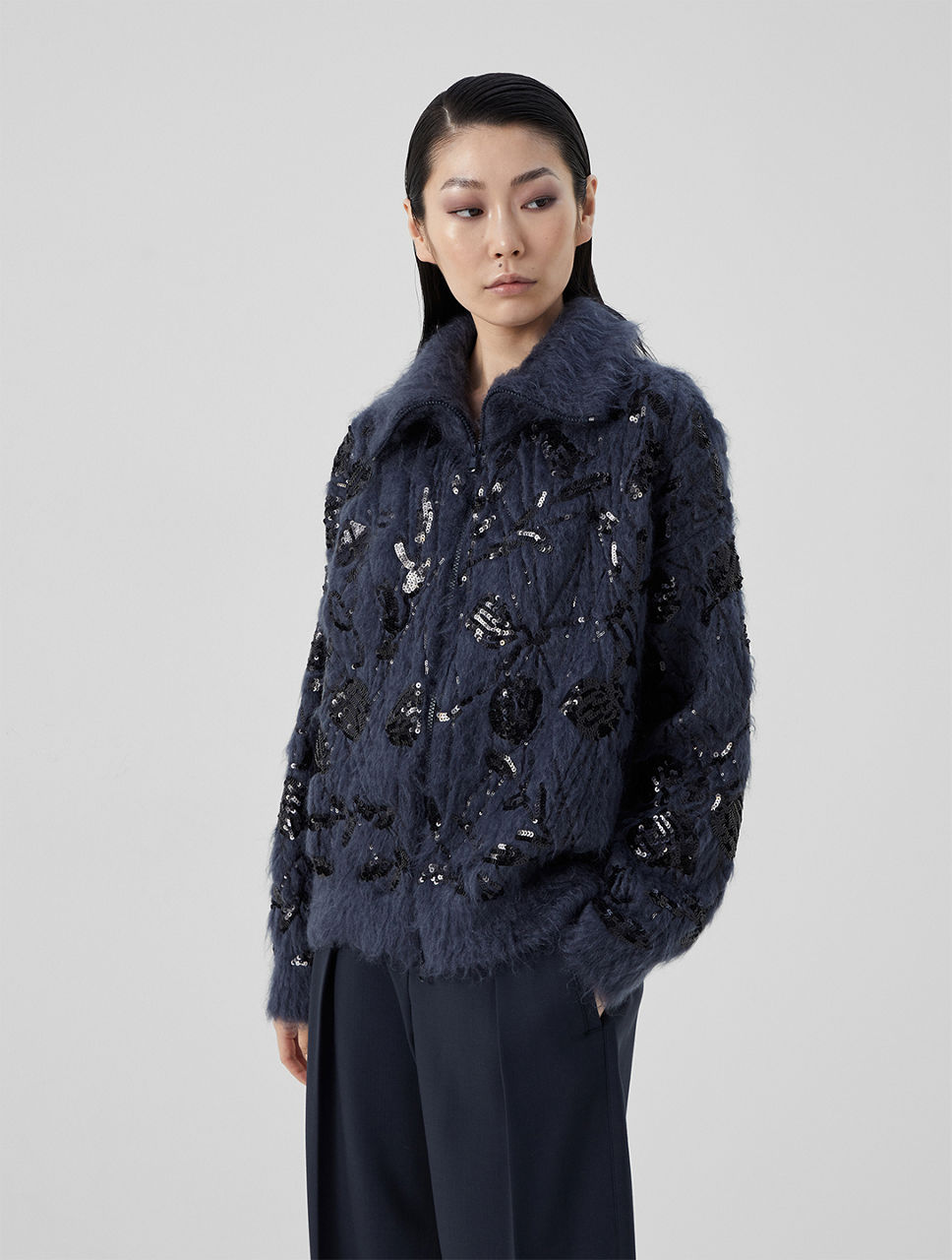 BRUNELLO CUCINELLI Mohair And Wool Cardigan With Embroidery | Holt