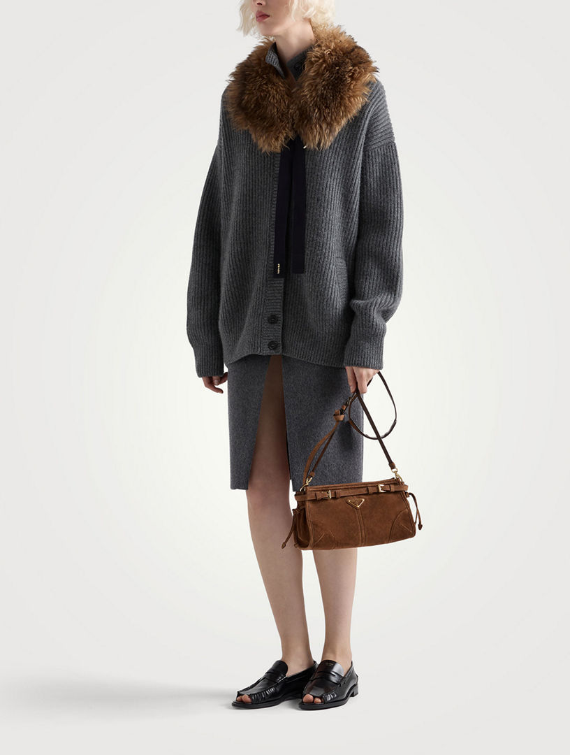 PRADA Prada Bonnie Small Suede Shoulder Bag | Holt Renfrew