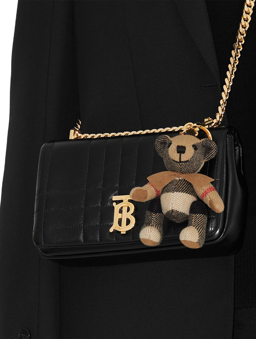 Burberry Multicolor House Check Canvas Thomas Bear Bow Tie Keychain Bag  Charm – STYLISHTOP