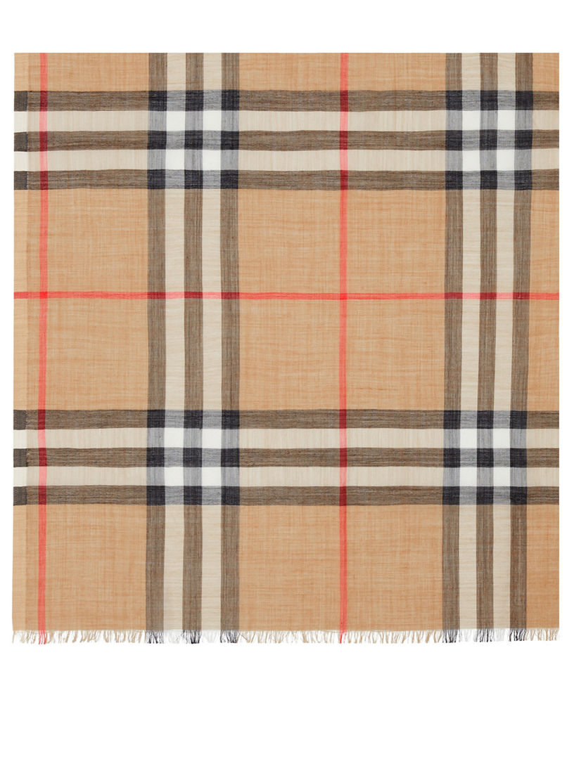 Burberry lightweight sales check scarf