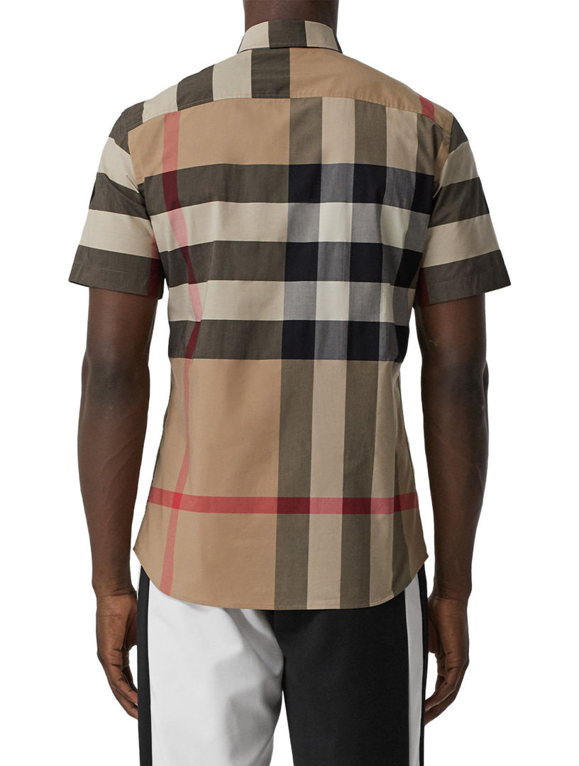 burberry short sleeve button down shirt
