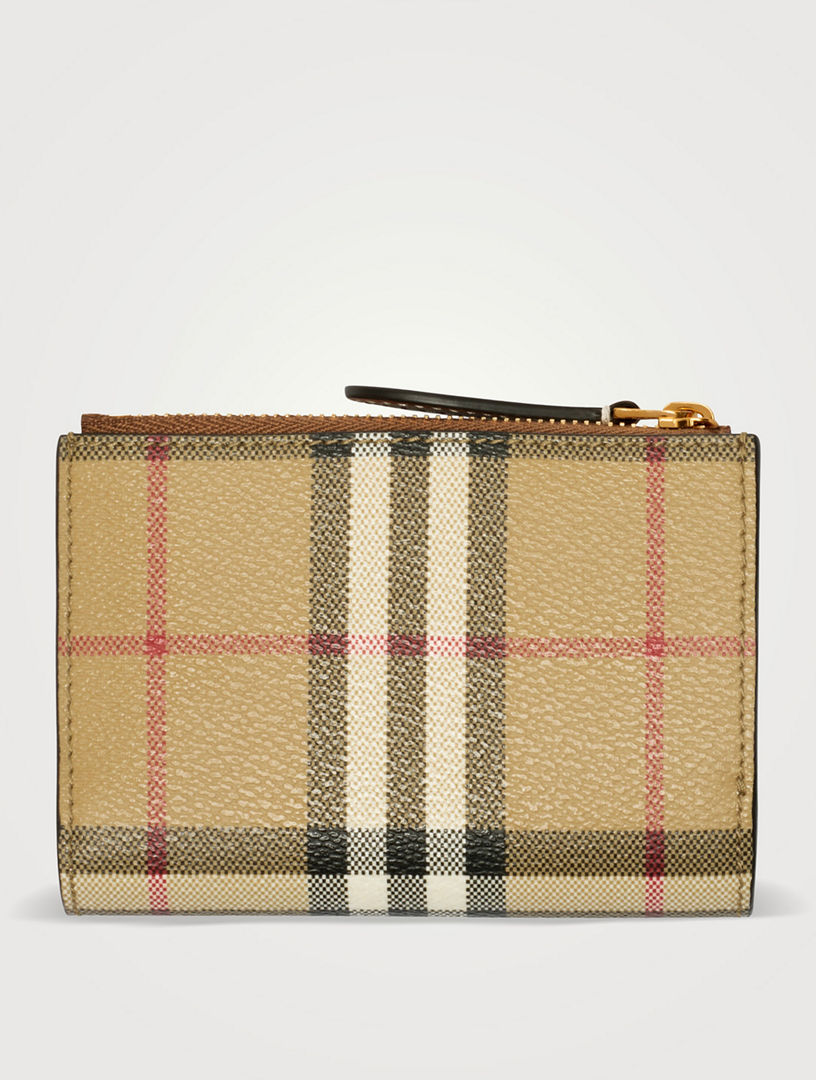 BURBERRY Small Check Bifold Wallet | Holt Renfrew