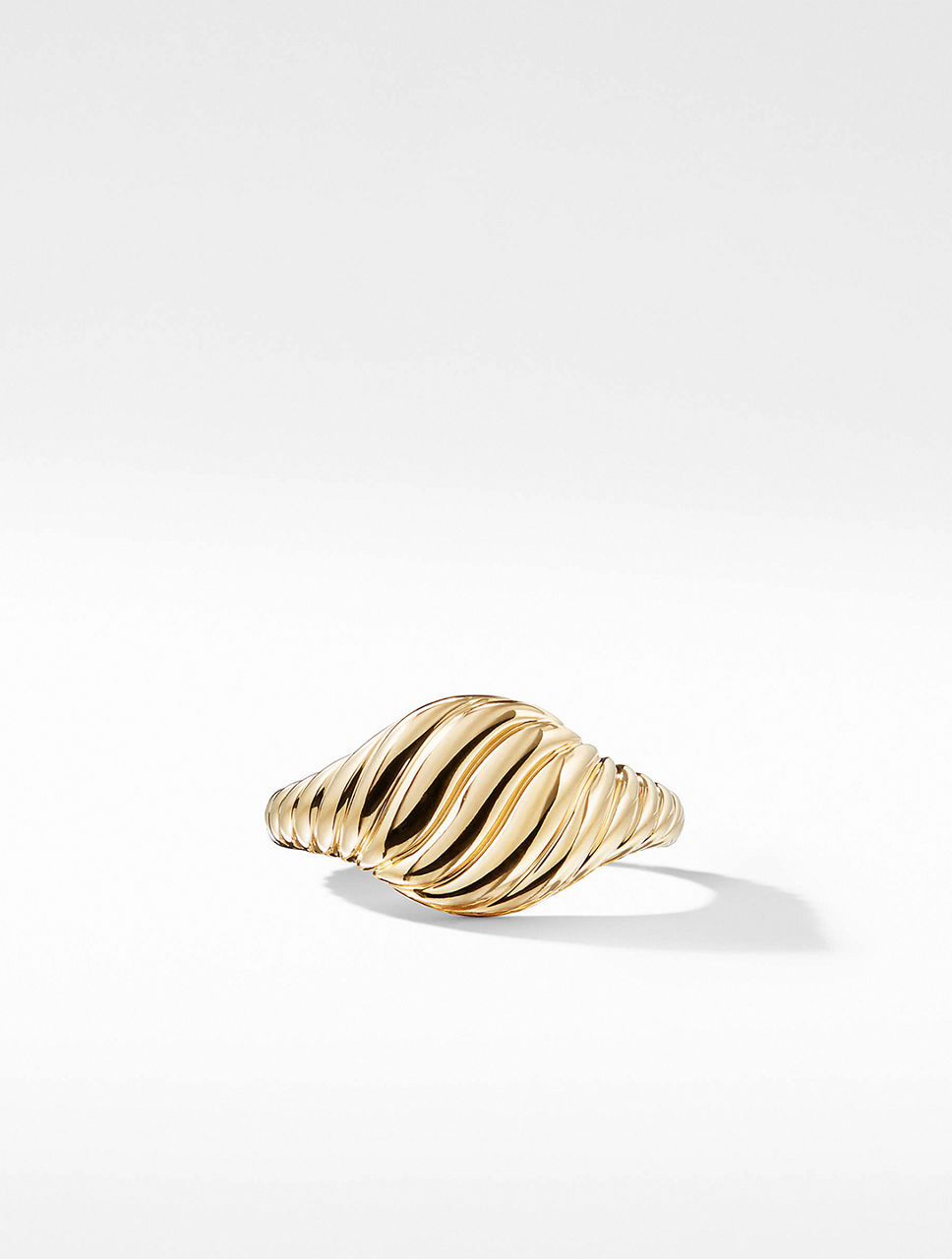 Sculpted Cable Pinky Ring 18k Yellow Gold