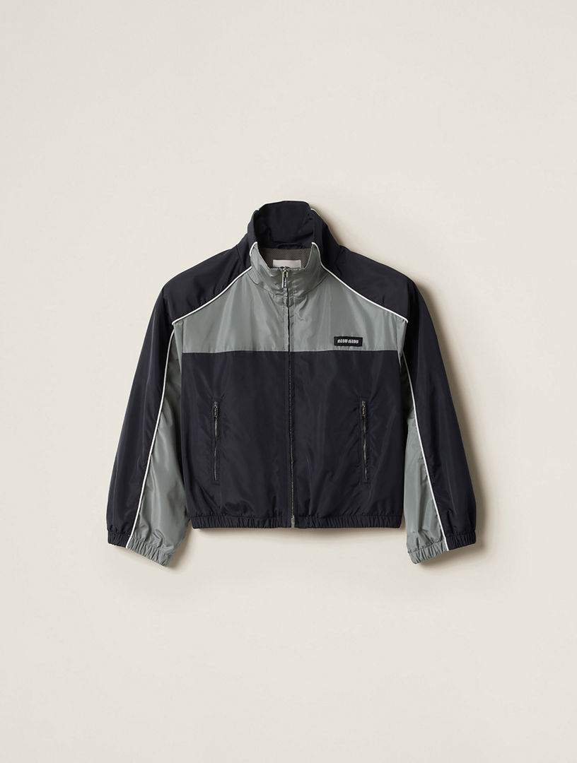 MIU MIU Technical Silk Zipper Blouson Jacket | Holt Renfrew MIU MIU Technical Silk Zipper Blouson Jacket | Holt Renfrew