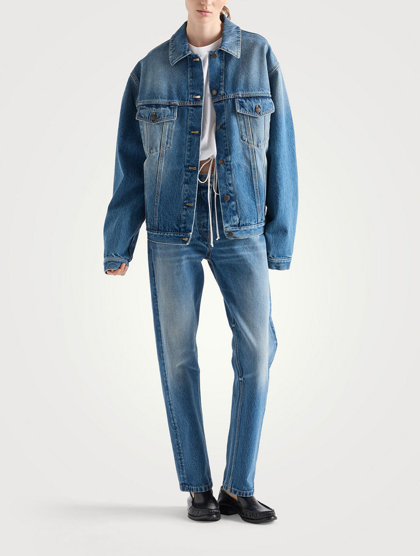 PRADA Denim Blouson Jacket | Holt Renfrew