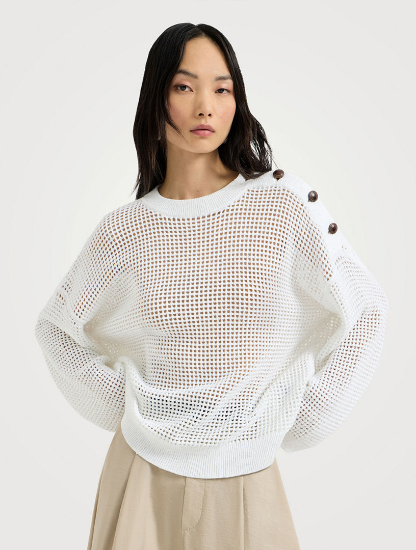 Brunello Cucinelli トップス BRUNELLO CUCINELLI Logo-Print Cotton-Blend Jersey Sweatshirt for