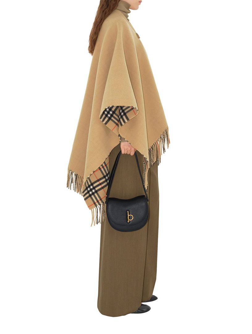 BURBERRY Check Wool Cape | Holt Renfrew