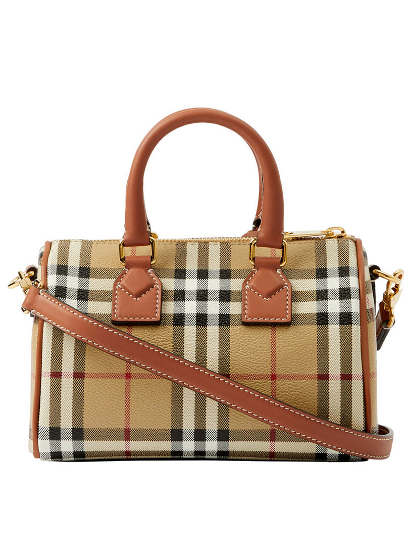 BURBERRY Mini Check Bowling Bag | Holt Renfrew