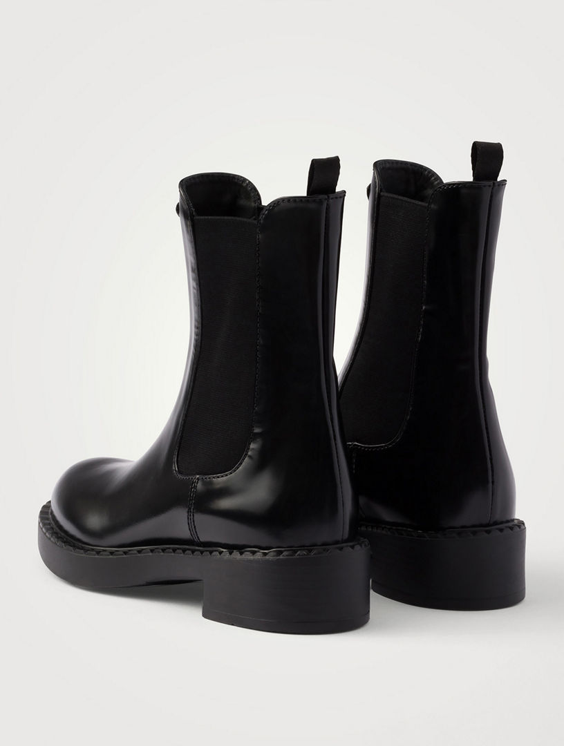 PRADA Brushed Leather Chelsea Boots | Holt Renfrew