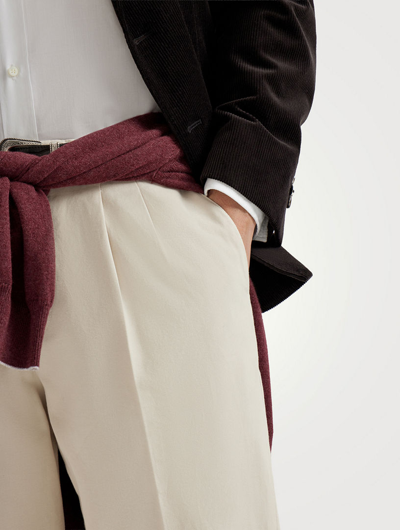 【関税&送料込】Brunello Cucinelli Gabardine Trousers With B BRUNELLO CUCINELLI Gabardine Trousers | Holt Renfrew