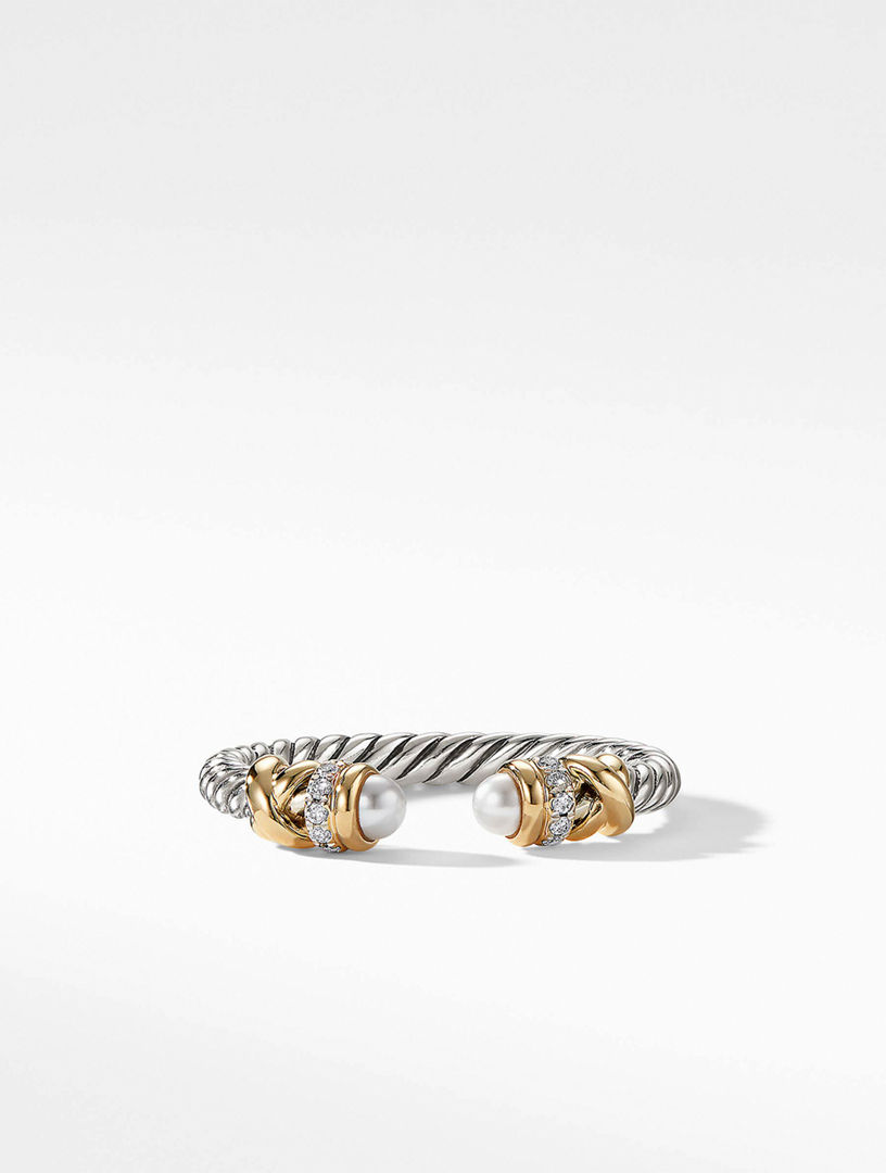 アクセサリー David Yurman Petite X Ring with 18KYG David Yurman Petite X Ring with 18KYG david yurman x ring products