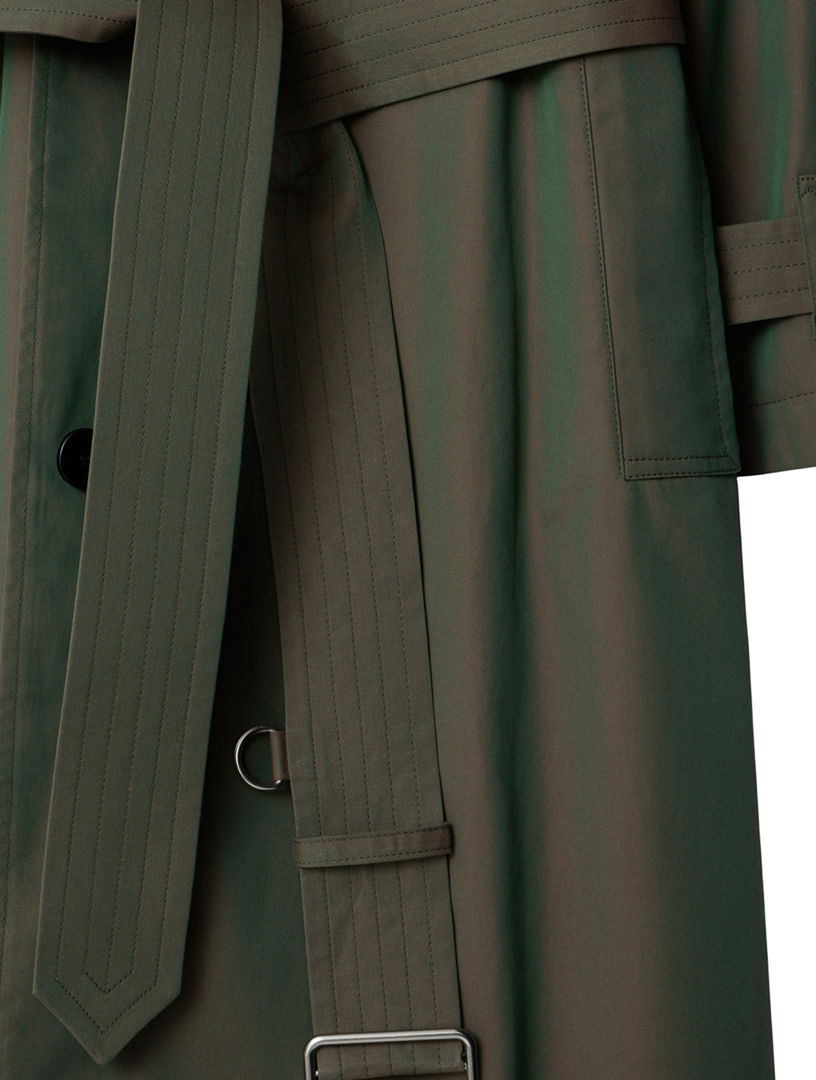 Long Cotton Trench Coat
