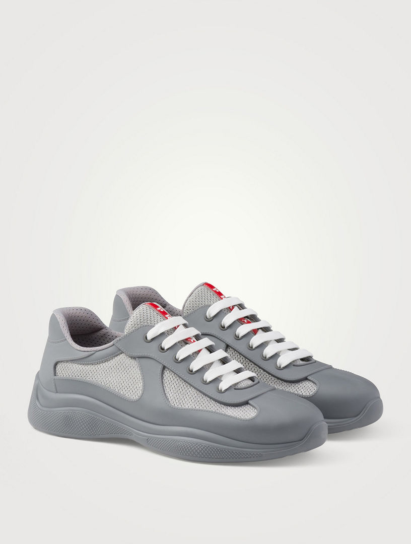 PRADA Prada America's Cup Soft Rubber And Bike Fabric Sneakers