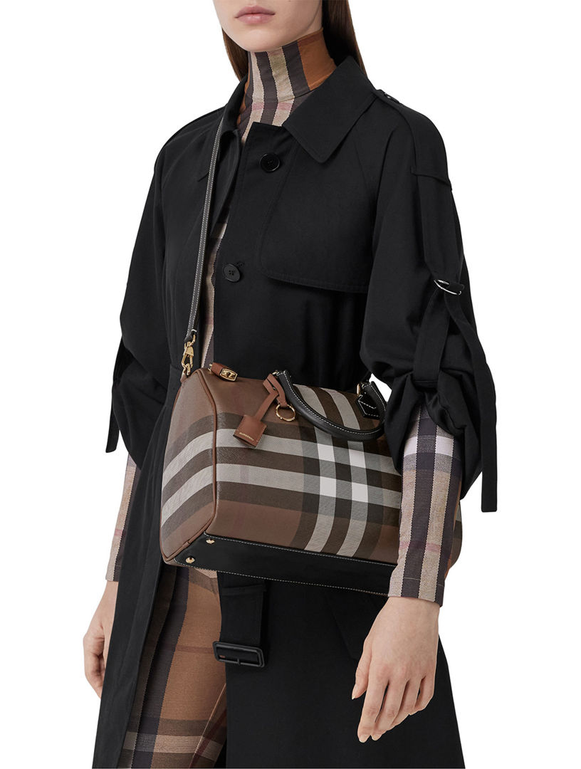 Burberry check on sale bowling bag