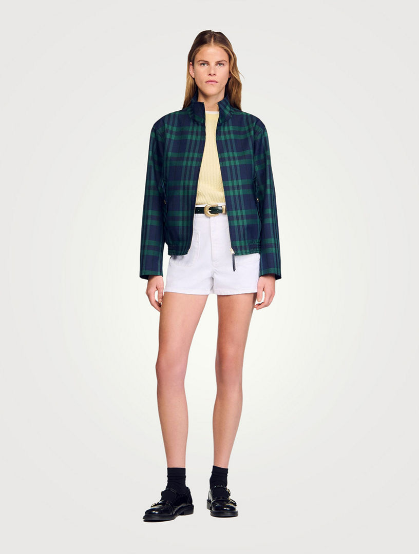SANDRO Checked Jacket | Holt Renfrew