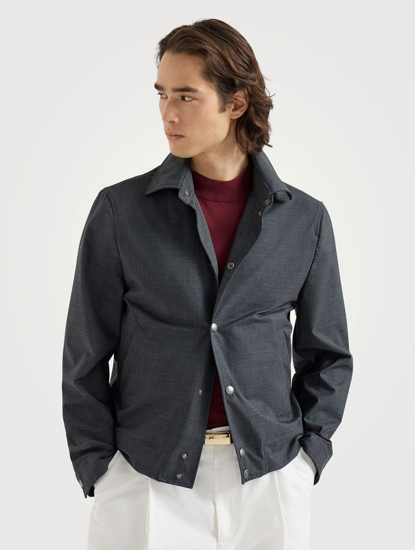 【美品】Brunello Cucinelli ダブルジップブルゾン グレー　極上 BRUNELLO CUCINELLI Outerwear Jacket | Holt Renfrew