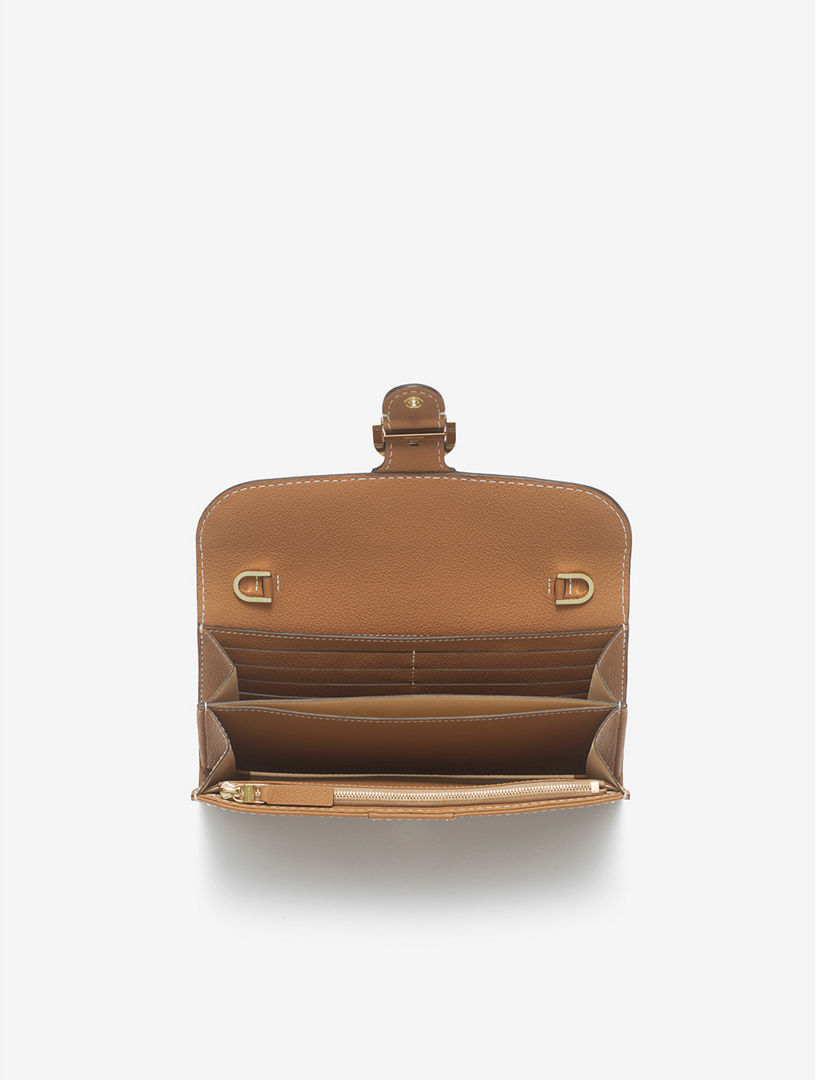 DELVAUX☆Brillant ロングウォレットチェーン付BOX CALF パリ発 DELVAUX デルヴォー ハンドバッグ 2WAY/ショルダーバッグ