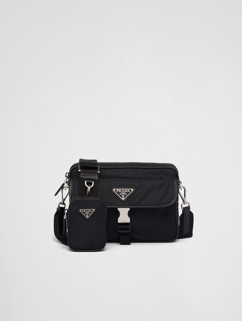 PRADA Re-nylon And Saffiano Leather Shoulder Bag | Holt Renfrew