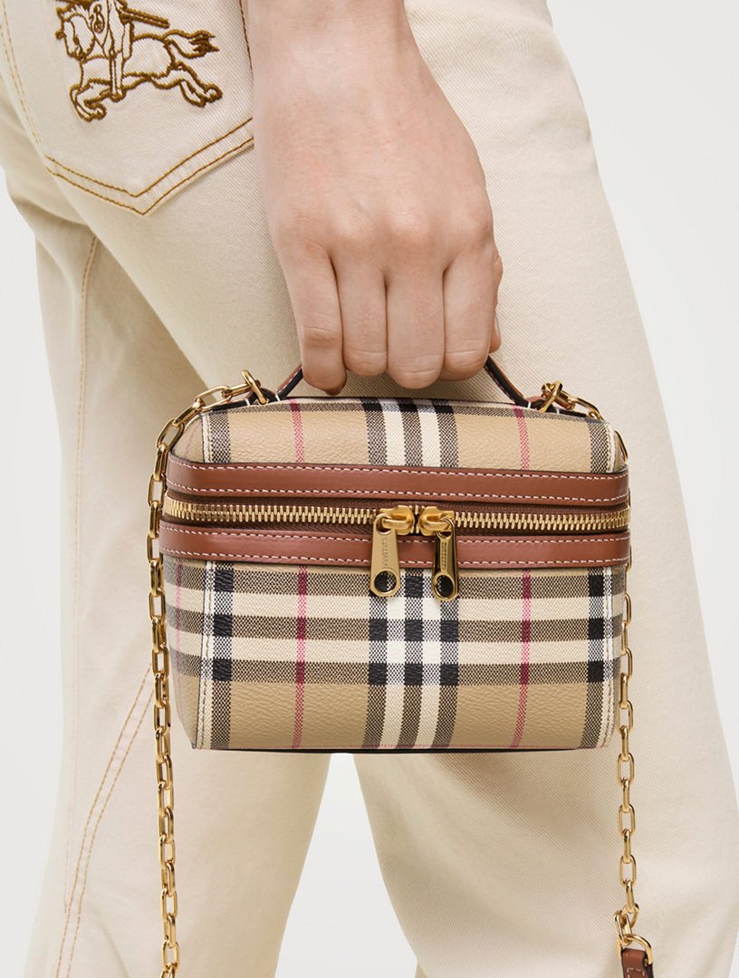BURBERRY Mini Check Vanity Bag | Holt Renfrew