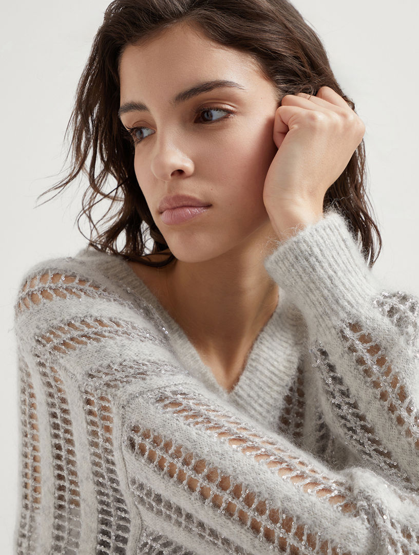 Dazzling Net Sweater